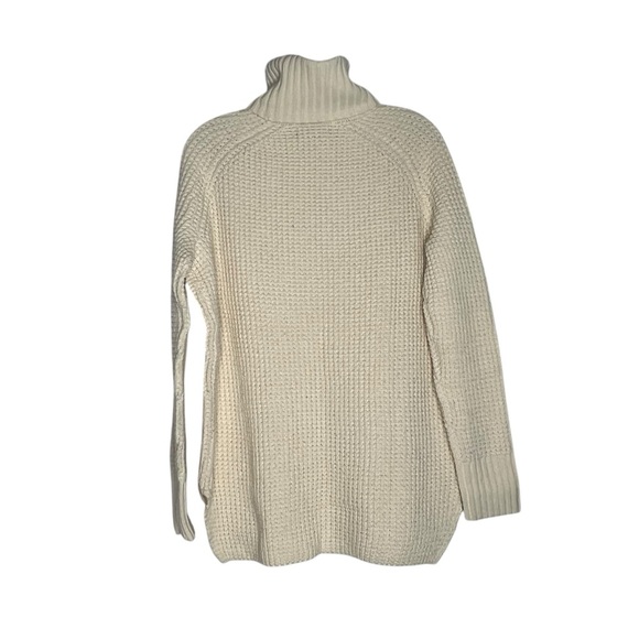 Hatch Maternity Merino Wool Waffle Turtleneck in Cream size XS - Picture 5 of 8